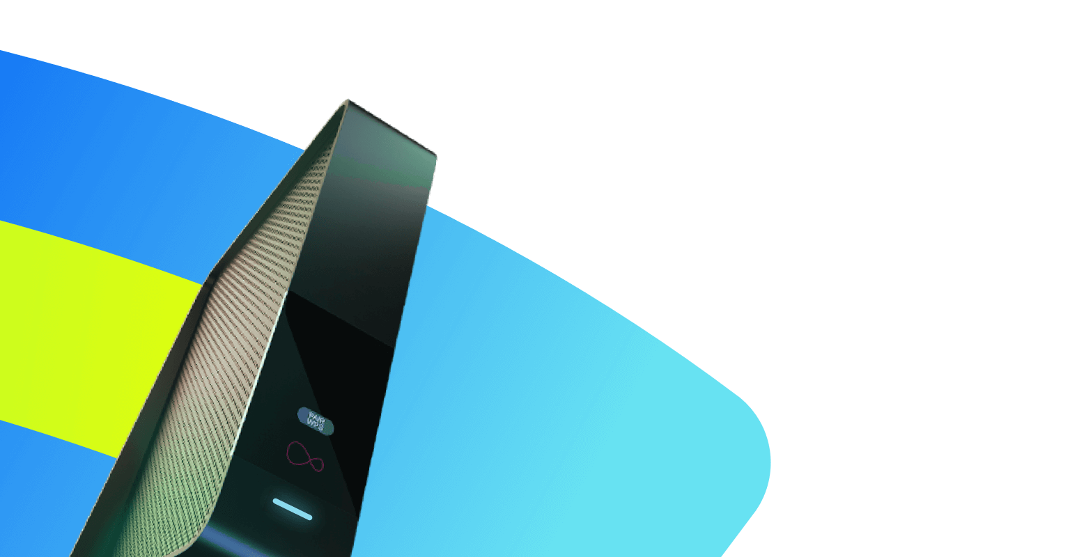 Hub 3 router on blue flares